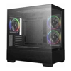 Deepcool Computer / PC Cases - Deepcool CG380 3F Panoramic Dual Tempered Glass Micro ATX Case 3 Pre-installed PWM ARGB Fans 1xUSB-C Gen2 2xUSB 3.0