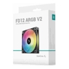 Deepcool Case Fans - Deepcool FD12 ARGB V2 120mm Integral Blade Silent Ring Case Fans 4-Pin PWM 3-Pin 5V ARGB Hydro Bearing