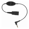 Headphone & Headset Accessories - Jabra QD to 3.5MM STRAIGHT CORD WITH PUSH to TALK FOR QD HEADSETS