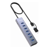 mbeat - mbeat 7-Port USB Hub with Dual USB-A  USB-C Connector 7 High-Speed USB 3.2 Gen 1 Ports