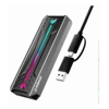 mbeat 2.5 Portable External Hard Drive Enclosures - mbeat USB-C/A 10Gbps RGB M.2 NVMe  SATA SSD Enclosure