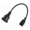 4Cabling - 4Cabling 011.180.0029 IEC C14 Mains Socket Power Cable 0.3m Black 1 Year Warranty