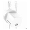 Home & Wall Chargers - Verbatim Mini GaN 20W USB-C Charger PD 3.0 PPS QC 3.0 with 1m USB-C to USB-C Cable (60W USB 2.0) AU Plug White