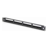 Cat6 Network Cables - Serveredge 24 Port CAT6 Patch Panel 1RU UTP- Includes Cable Management Bar